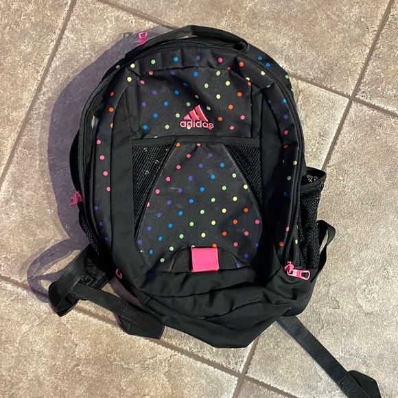 Polka dot adidas backpack